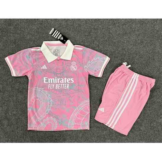 Youth Soccer Jersey Real Madrid Dragon Pink 23 24